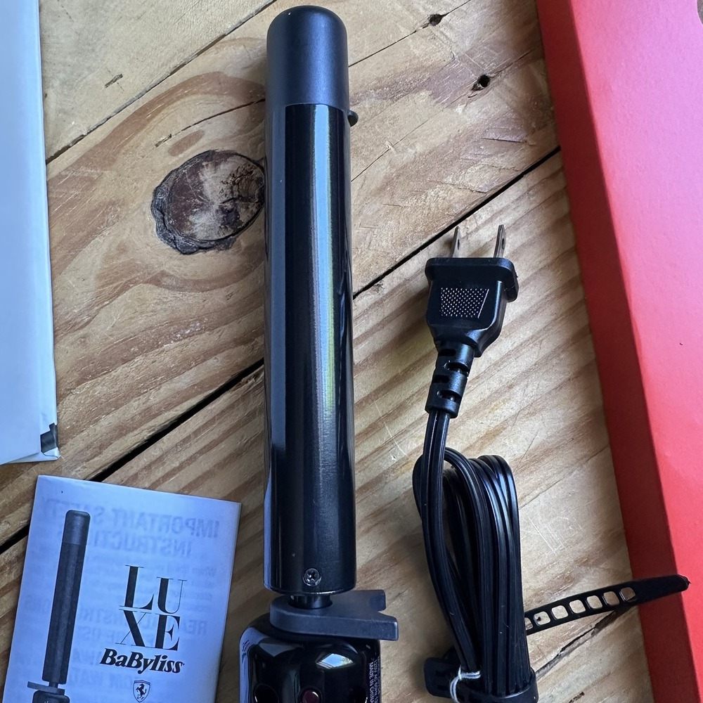 BaByliss Luxe 1 Red Ferrari Curling Wand Smooth Titanium Ceramic Coated Barrel - Picture 7 of 13